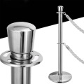 Chrome Stainless Steel Barrier, Stanchion Hotel Barriers Queue Manager/